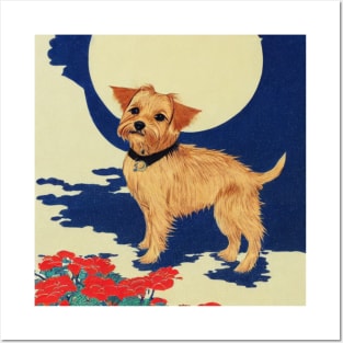 Just A Vintage Girl Who Loves My Kawaii Norfolk Terrier Dog Puppy Mom Posters and Art